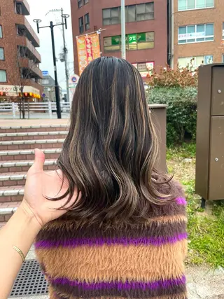 ミディアム カラー カラー/髪質改善 レイヤー/vagueのヘアスタイル