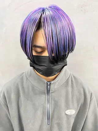 ショート カラー メンズ 【痛くないブリーチ】 野村友大のヘアスタイル