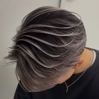 ミディアム カラー パーマ ヘアアレンジ メンズ メンズバレイヤージュ 🌫デザインカラーのヘアスタイル