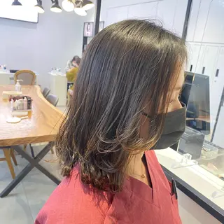 ミディアム 酸性ストレート・ メンズ 三原 楊子のヘアスタイル