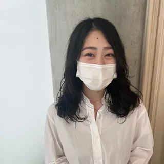 セミロング パーマ SALOWIN川崎WEST店所属・🌷川崎/アレンジ/ 暖色ボブ/コトネ🌷のヘアスタイル