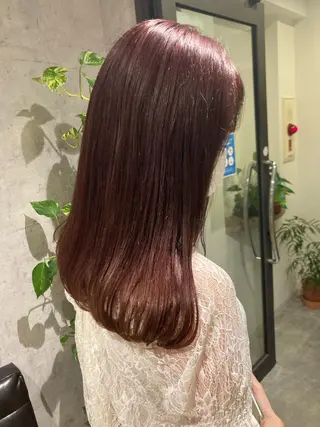 セミロング カラー 🌸インナーカラー 🌸藤井春華のヘアスタイル