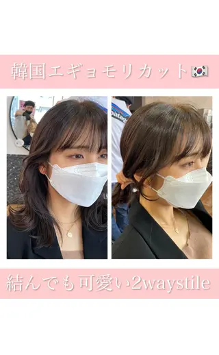 ミディアム レイヤー/顔周り 田山　穂波のヘアスタイル