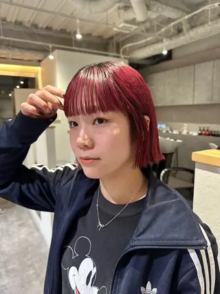 ミディアム カラー 渚音 nanoのヘアスタイル
