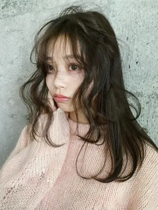 ロング 🎀透明感× 暖色カラーつな🎀のヘアスタイル