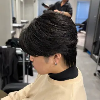 ミディアム パーマ メンズ 🐦‍🔥フェザーパ ーマ🐦‍🔥きるやのヘアスタイル