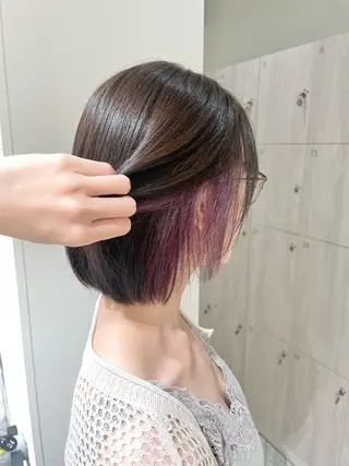 ショート カラー miyu 美髪縮毛矯正𓂃꙳⋆のヘアスタイル