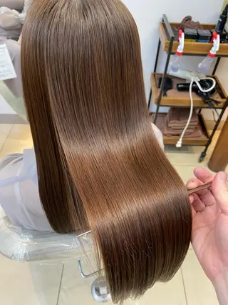 ロング コテ巻き風パーマ 河島恭平のヘアスタイル