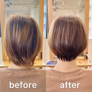 ショート カラー KIZU 髪質改善 オカルト怪談のヘアスタイル