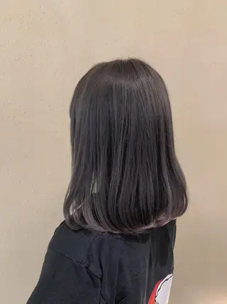 ミディアム カラー Blue 髪質改善 💎松藤 莉奈のヘアスタイル