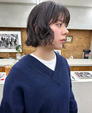 ショート パーマ 榛地 渉馬のヘアスタイル