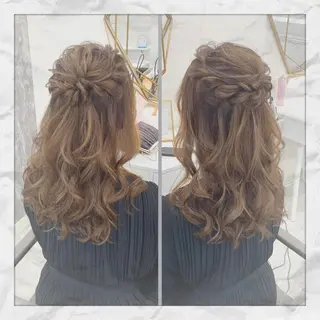 セミロング ヘアアレンジ ヘアセット/着付け 𓇼 松本 夏美𓇼のヘアスタイル