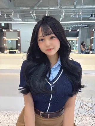 ロング 髪質改善×韓国ヘアサロン Role 博多【ロール】所属・yui🎀ブリーチ なしWカラー／博多のヘアスタイル