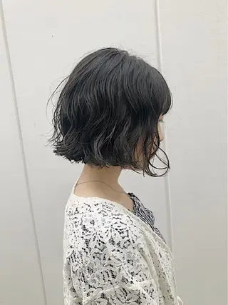 ショート パーマ ノグチ ユウキ/ボブのヘアスタイル