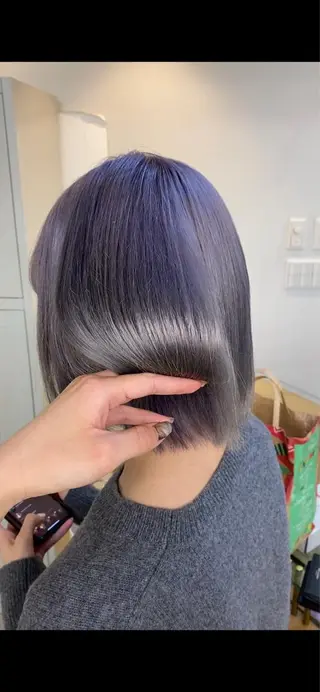 ショート カラー パーマ ヘアアレンジ メンズ キッズ ネイル マツエク・マツパ アイブロウ 暖色系/透明感 治野心のヘアスタイル