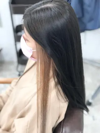 ロング カラー ヘアアレンジ メンズパーマ 特化中澤のヘアスタイル