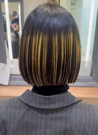 ミディアム カラー パーマ×レイヤー| カラー カホ🪩🤍のヘアスタイル