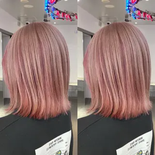 ミディアム カラー 🎀推し活カラー/ ピンクカラー/のののヘアスタイル