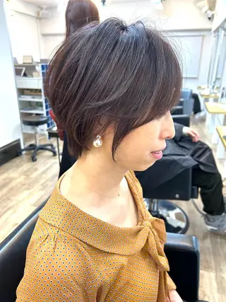 ショート カラー lab.by ioe中崎店所属・中北篤志 ショートボブのヘアスタイル