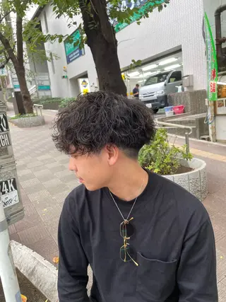 パーマ メンズ Le'a所属・渋谷/フェード/ 國分 翔のヘアスタイル
