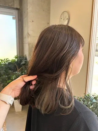 セミロング 大曽根/艶カラー🌷 暖色/yuukaのヘアスタイル