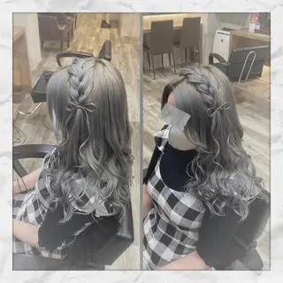 セミロング ヘアアレンジ ヘアセット/着付け 𓇼 松本 夏美𓇼のヘアスタイル