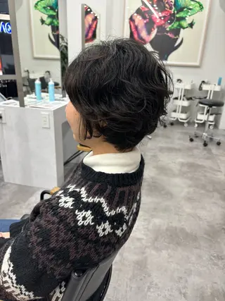 ショート カラー パーマ ヘアアレンジ レイヤー/メンズ🥑 マエダアズミ🥑のヘアスタイル