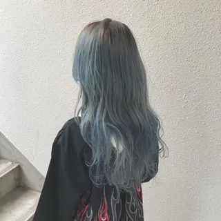 ロング カラー インナーカラー/天神 ブリーチ/吉田のヘアスタイル