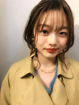 ショート カラー ヘアアレンジ マツエク・マツパ Kawaguchi Arisaのヘアスタイル