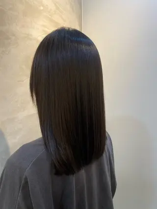 ミディアム hair&culturegallery moloco所属・RISA🩶🐈‍⬛ カット✨透明感カラーのヘアスタイル