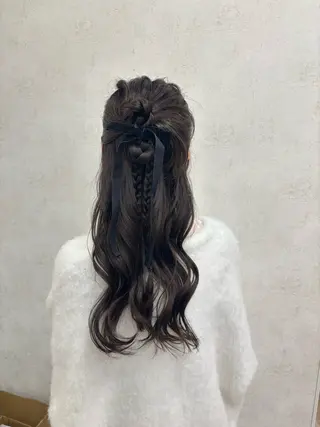 ロング ヘアアレンジ ハイトーン/韓国ヘア sena🩵のヘアスタイル