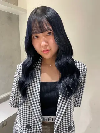ロング カラー 井上 理世のヘアスタイル