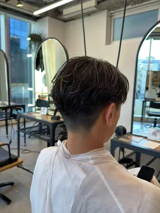 ショート メンズ December/jingumae所属・ブリーチ・パーマ モデル募集うえちりくのヘアスタイル