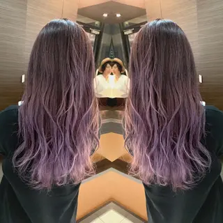 ロング カラー ヘアアレンジ Merci メルシー 福岡、今泉のヘアスタイル