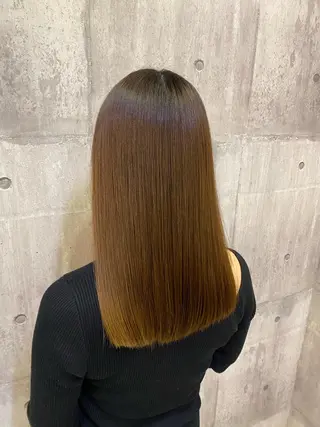 セミロング カラー ヘアアレンジ 【縮毛矯正特化】 kyokaのヘアスタイル