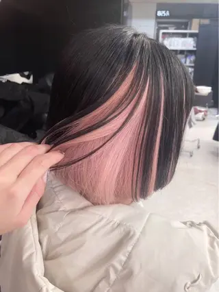 ミディアム カラー PELEshibuya所属・カットモデル様無料 💎saaya💎のヘアスタイル