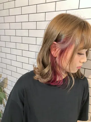 ミディアム カラー THREE所属・THREE 関根大のヘアスタイル