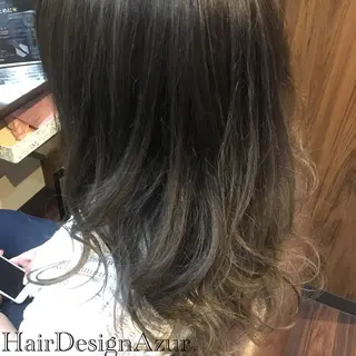 セミロング カラー HairDesign Azurのヘアスタイル