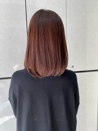 ミディアム カラー 艶髪/縮毛矯正 特化 ヒトシのヘアスタイル