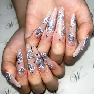 ロング ネイルサロン ダブルのネイルデザイン