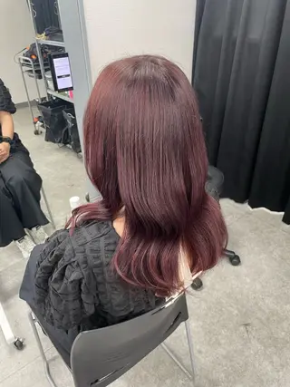 セミロング カラー トレンド暖色ヘア♥️ miu♥️のヘアスタイル