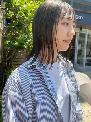 ミディアム カラー 松尾太樹 【pia】福岡美容室のヘアスタイル