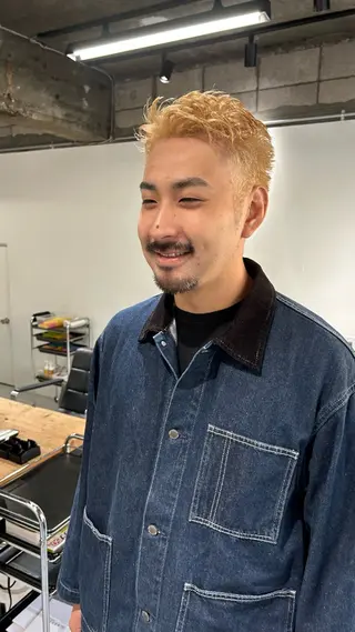 ショート カラー メンズ fifth 原宿　【フィフス】所属・fifth/メンズ パーマ/川﨑泰就のヘアスタイル