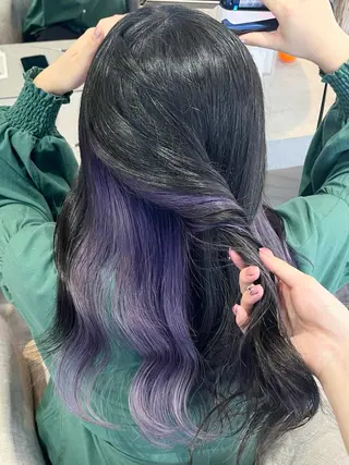 ロング カラー YUI/透明感 ブリーチ❕髪質改善のヘアスタイル