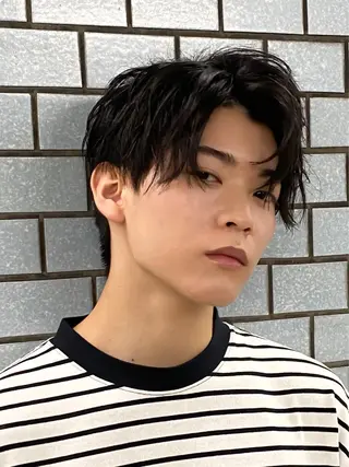 ショート カラー パーマ メンズ MENS  FEEL南森町所属・佐藤 達郎のヘアスタイル