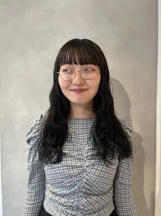 ロング カラー パーマ ボブ/ベージュ/ パーマ🪿近森ゆいのヘアスタイル