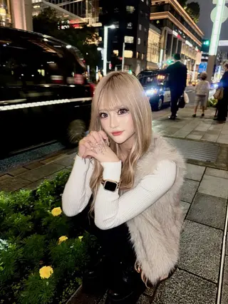 ロング カラー 🪸ハイトーンカラー エクステmisakiのヘアスタイル