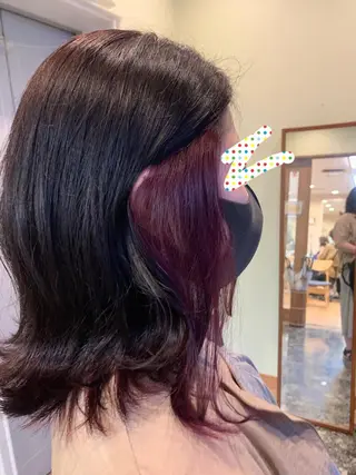 セミロング カラー yuri🌼 NUMBER 天王寺のヘアスタイル