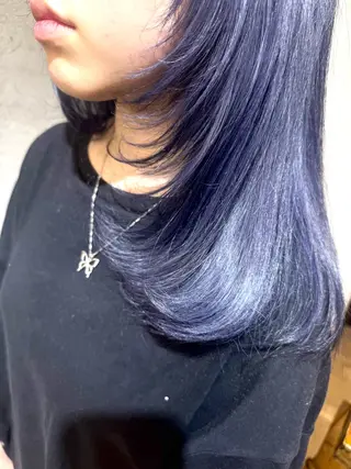 セミロング CHARA Chalone池袋店所属・髪質改善池袋𓊆石原 大士𓊇ダブルカラーのヘアスタイル