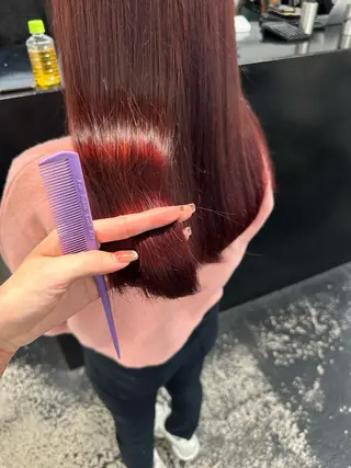 セミロング カラー 🎀ツヤ髪韓国網紅 ヘアミカ🎀のヘアスタイル